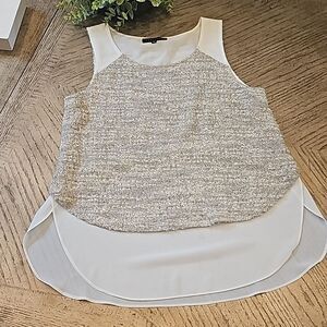 Sanctuary size M tweed sheer blouse